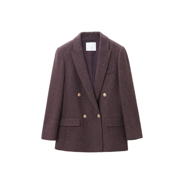 OVV Темно-красный Однотонный A3 Женские Офисные костюмы