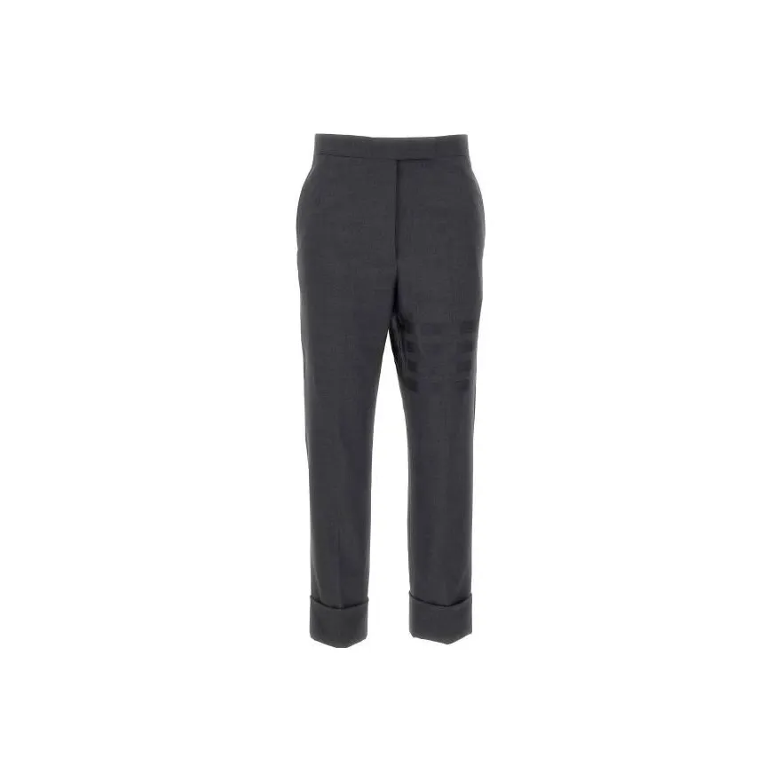 THOM BROWNE 4 Bar Stripe Cropped Wool Trousers
