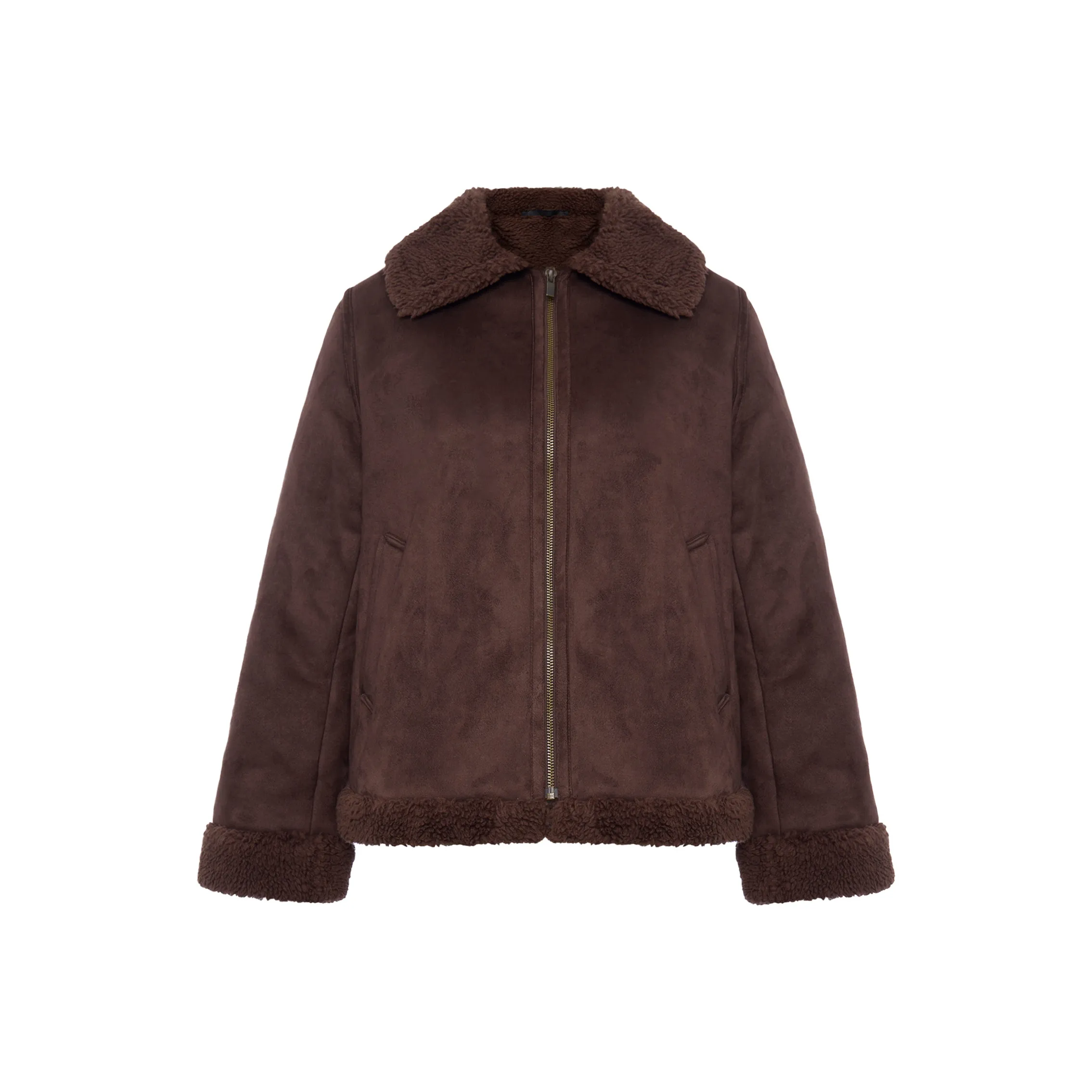 UNIQLO Cropped Coat Women's Dark Umber
