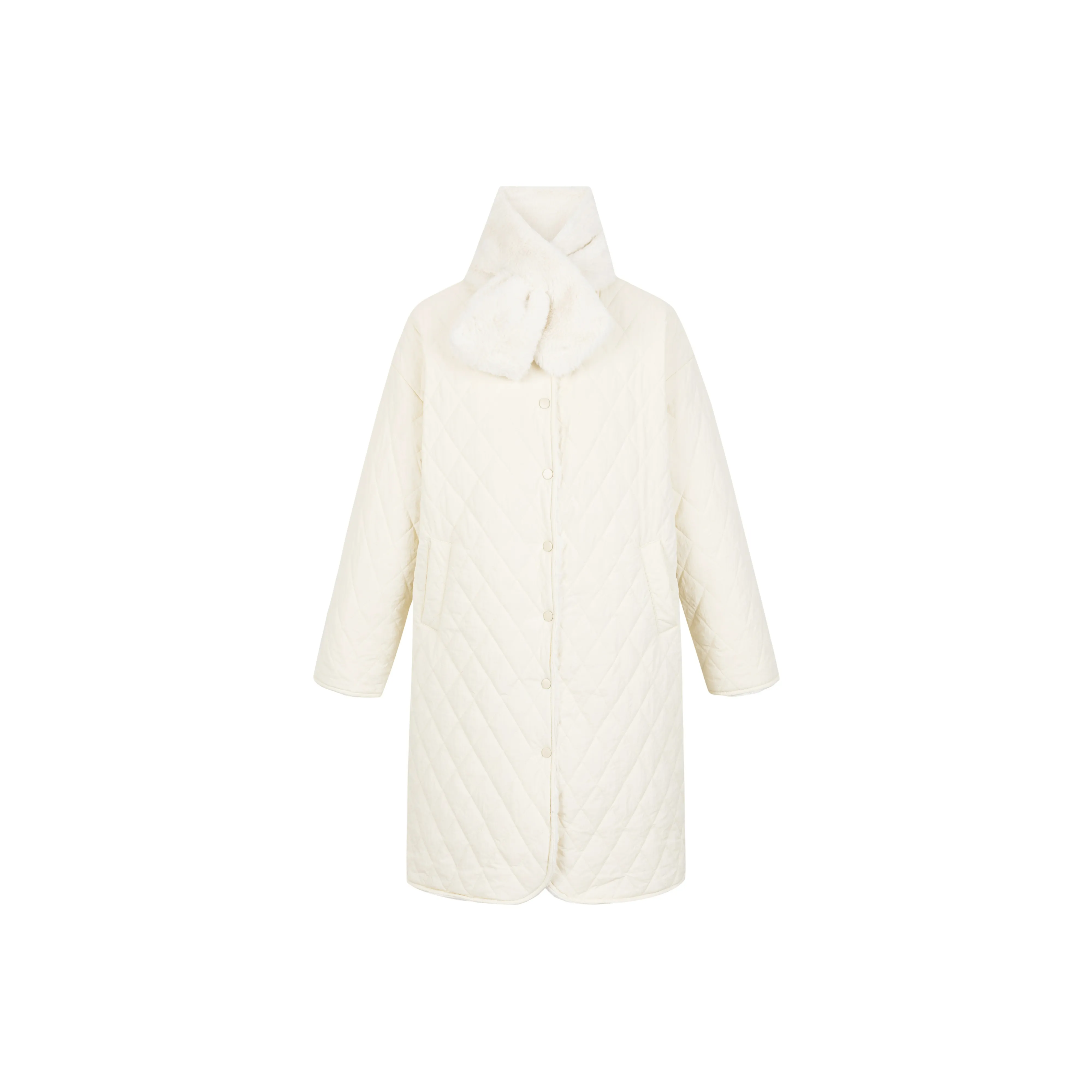 UPNANAWANG Puffer Jacket Women's Ecru