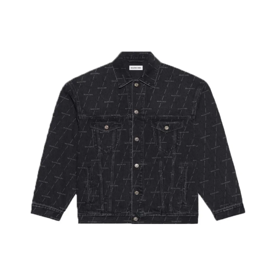 Balenciaga Denim Jacket Fall Women's Black