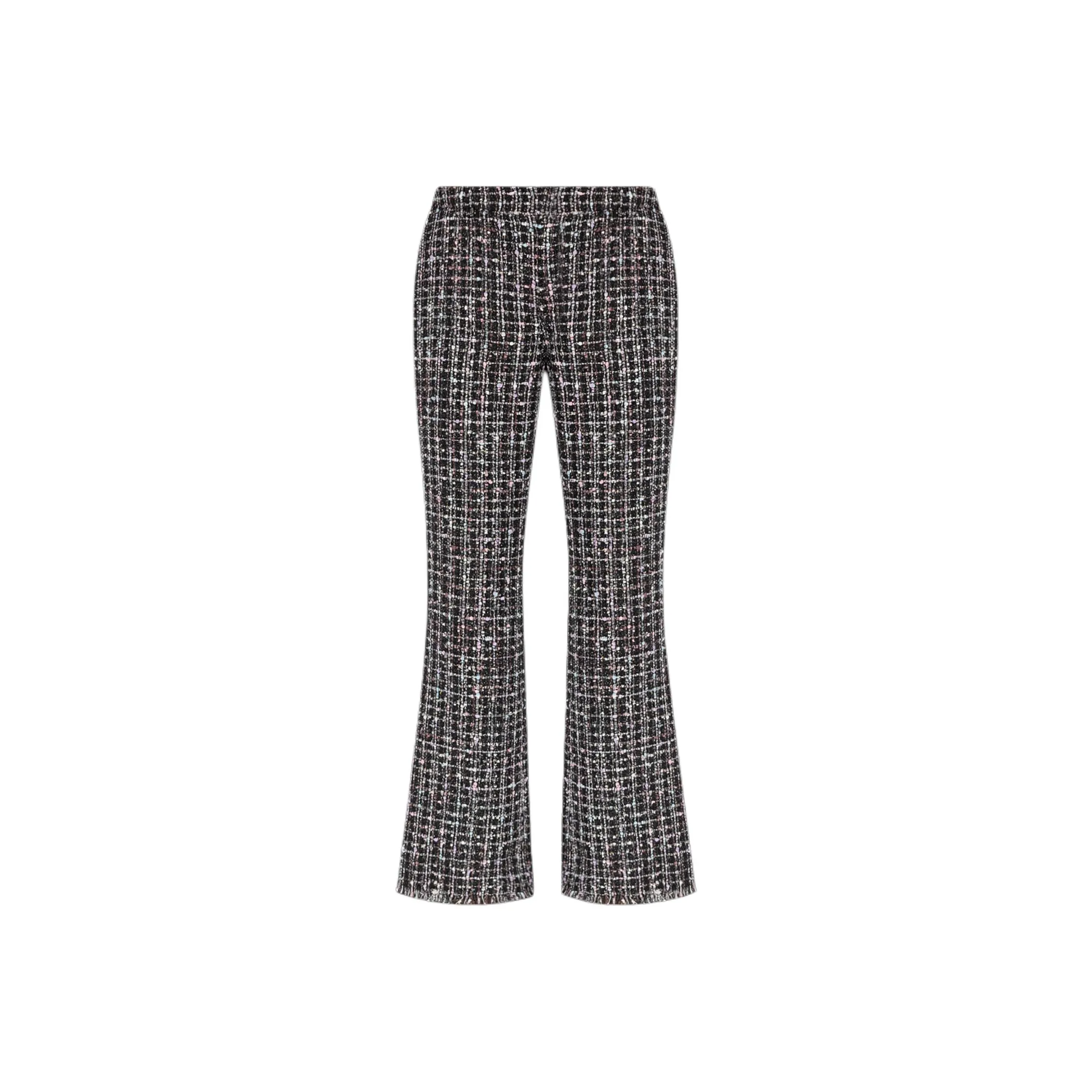 Balmain Mid Rise Tweed Flared Trousers