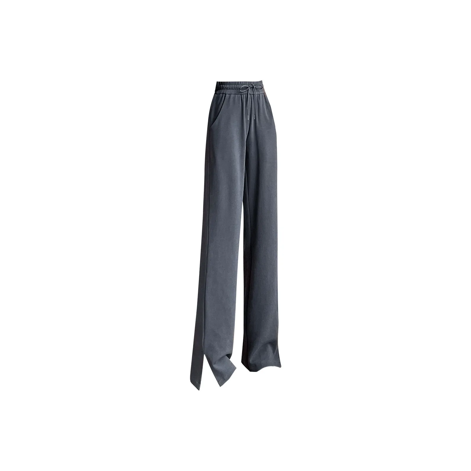 Yench'a Casual Pants Women's Elegant Gray With A Touch Of Elegance