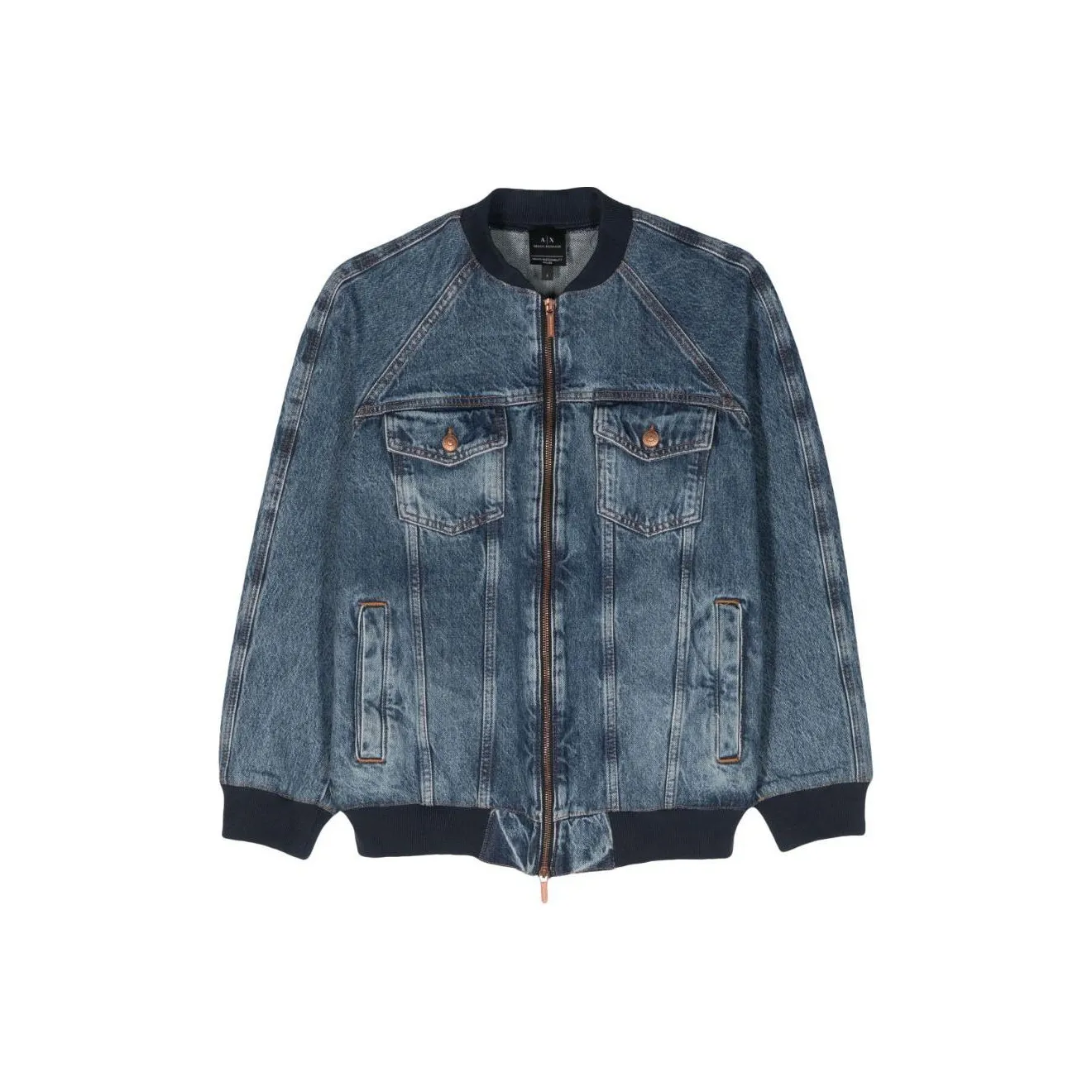 ARMANI EXCHANGE Zip up Denim Bomber Jacket