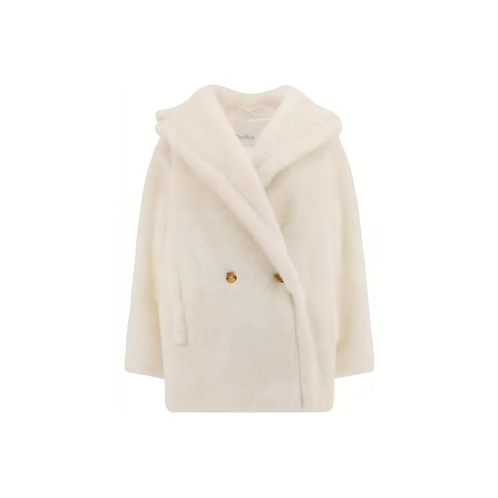 MaxMara Espero Teddy Button Up Short Coat