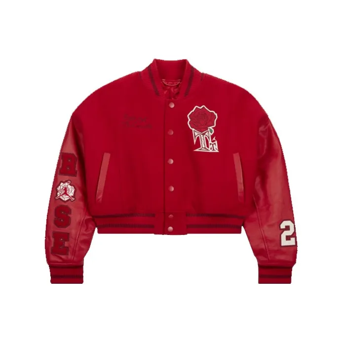 JORDAN X Teyana Taylor Women's Varsity Jacket Gym Red/Sail/Team Red