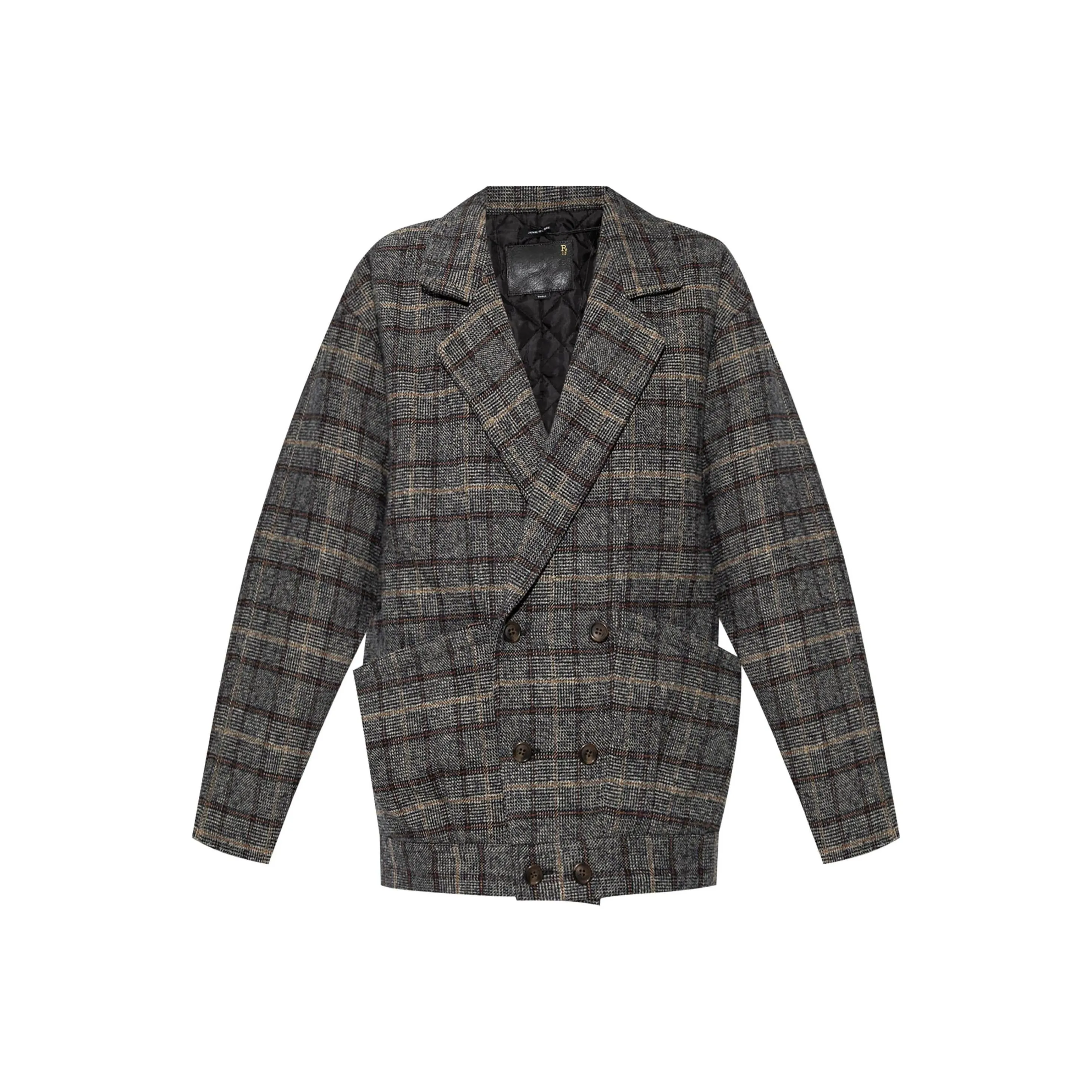 R13 Plaid check Double breasted Blazer