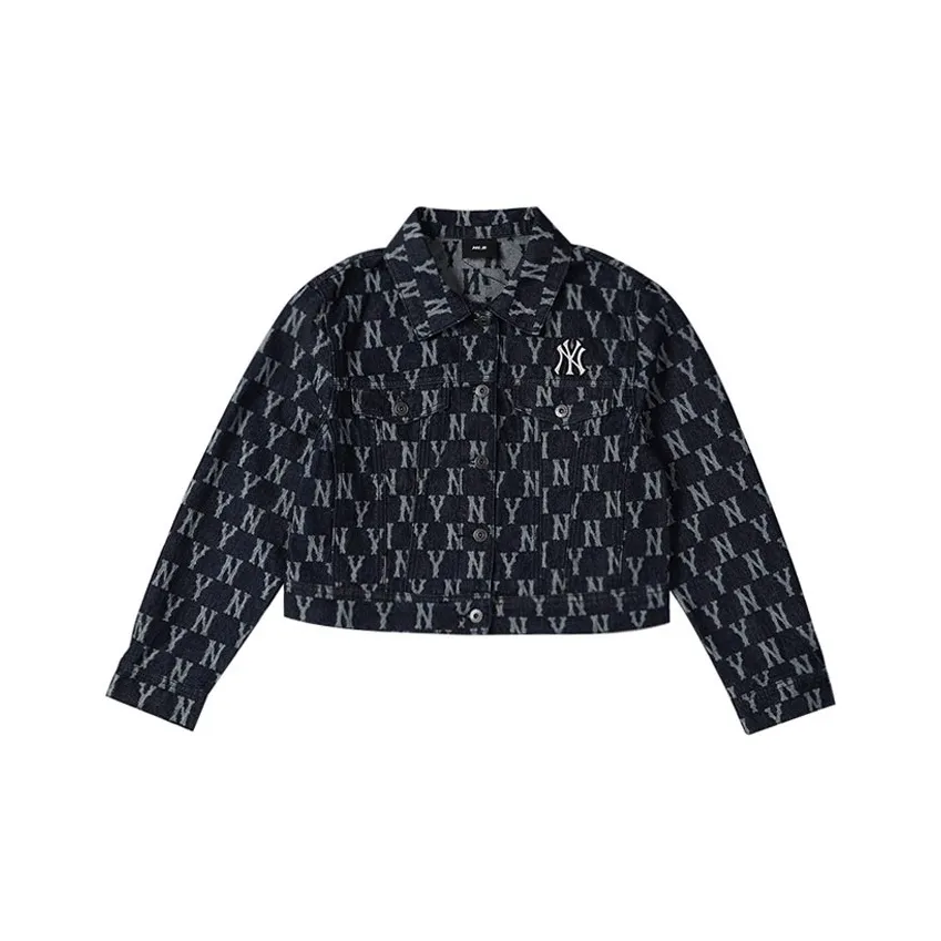 MLB Old Flower Темно-синий Женское короткое пальто