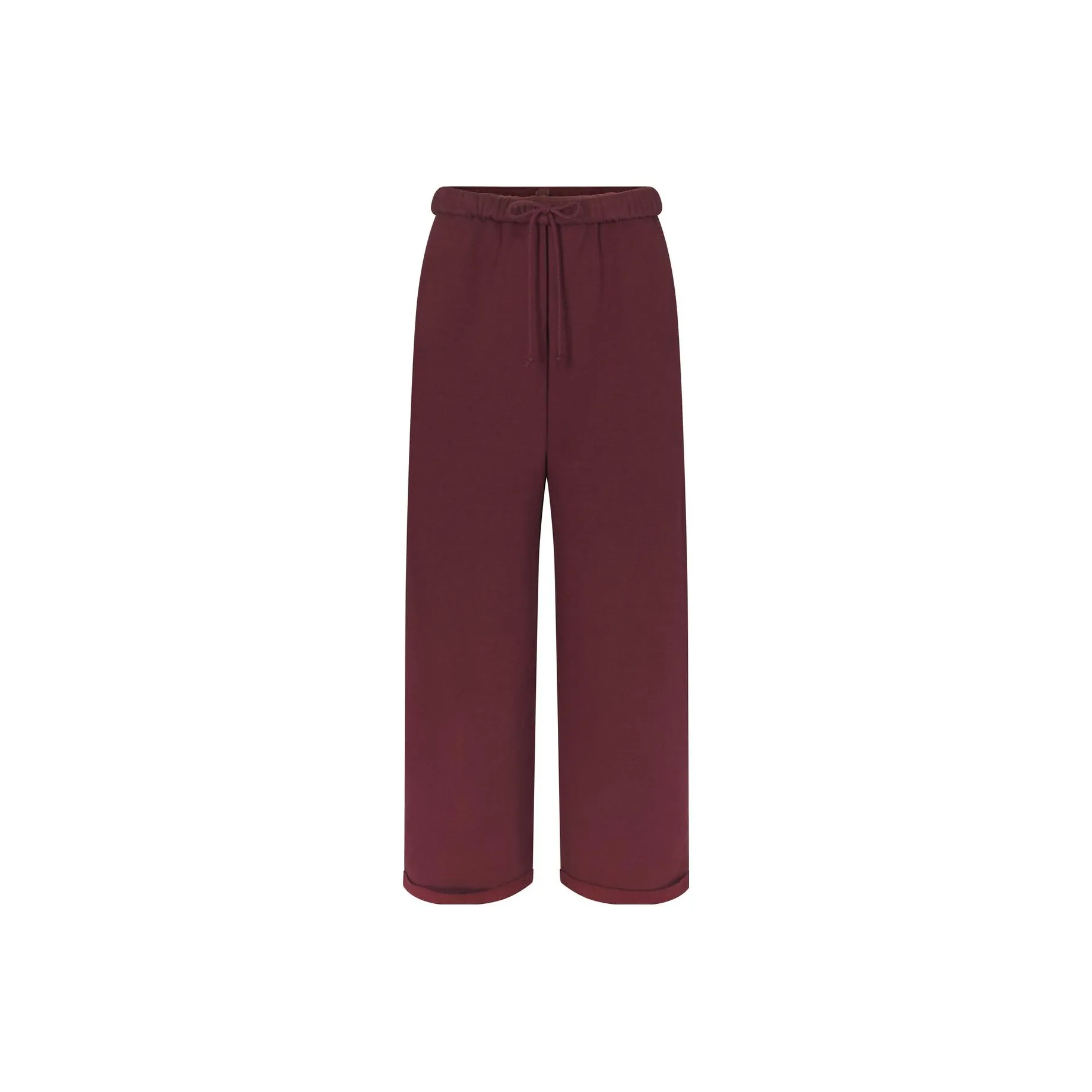 Skims COTTON FLEECE CLASSIC STRAIGHT LEG PANT Casual Pants Women's OXBLOOD/Fuchsia