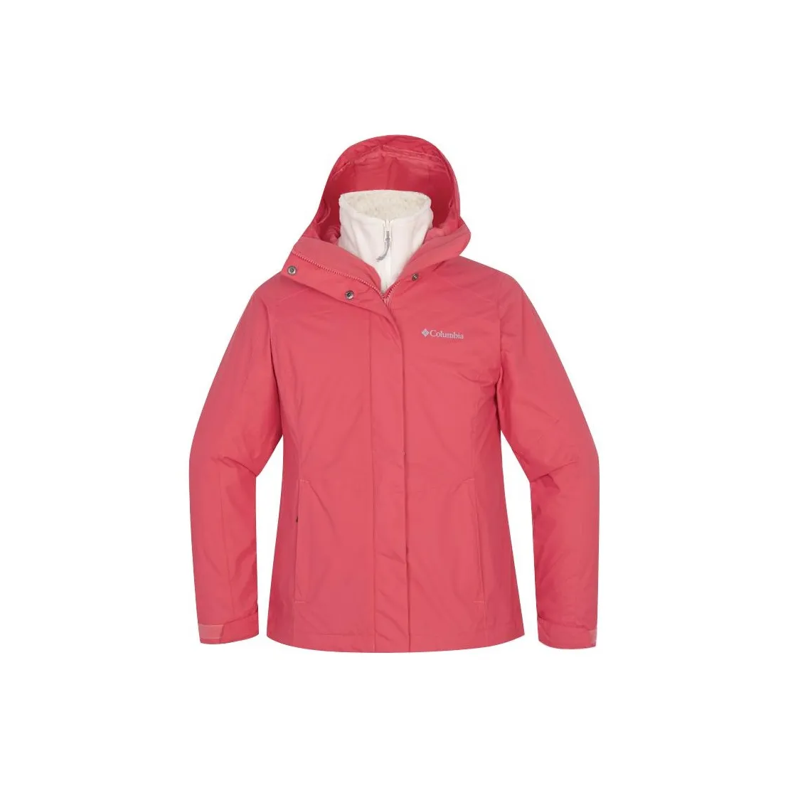Columbia Outdoor Hiking Waterproof And Windproof To Keep Warm Windbreaker Jacket Women's Pink