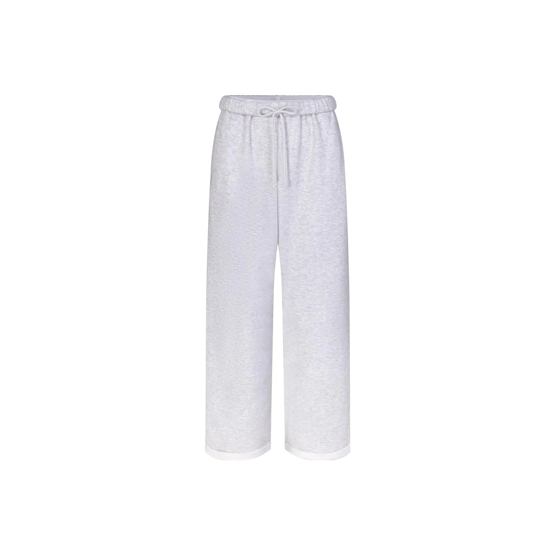 SKIMS Хлопок Флис Классический Straight Нога Брюки Повседневные Брюки Женские Меланжевый GREY Светлый Фотиния Серый