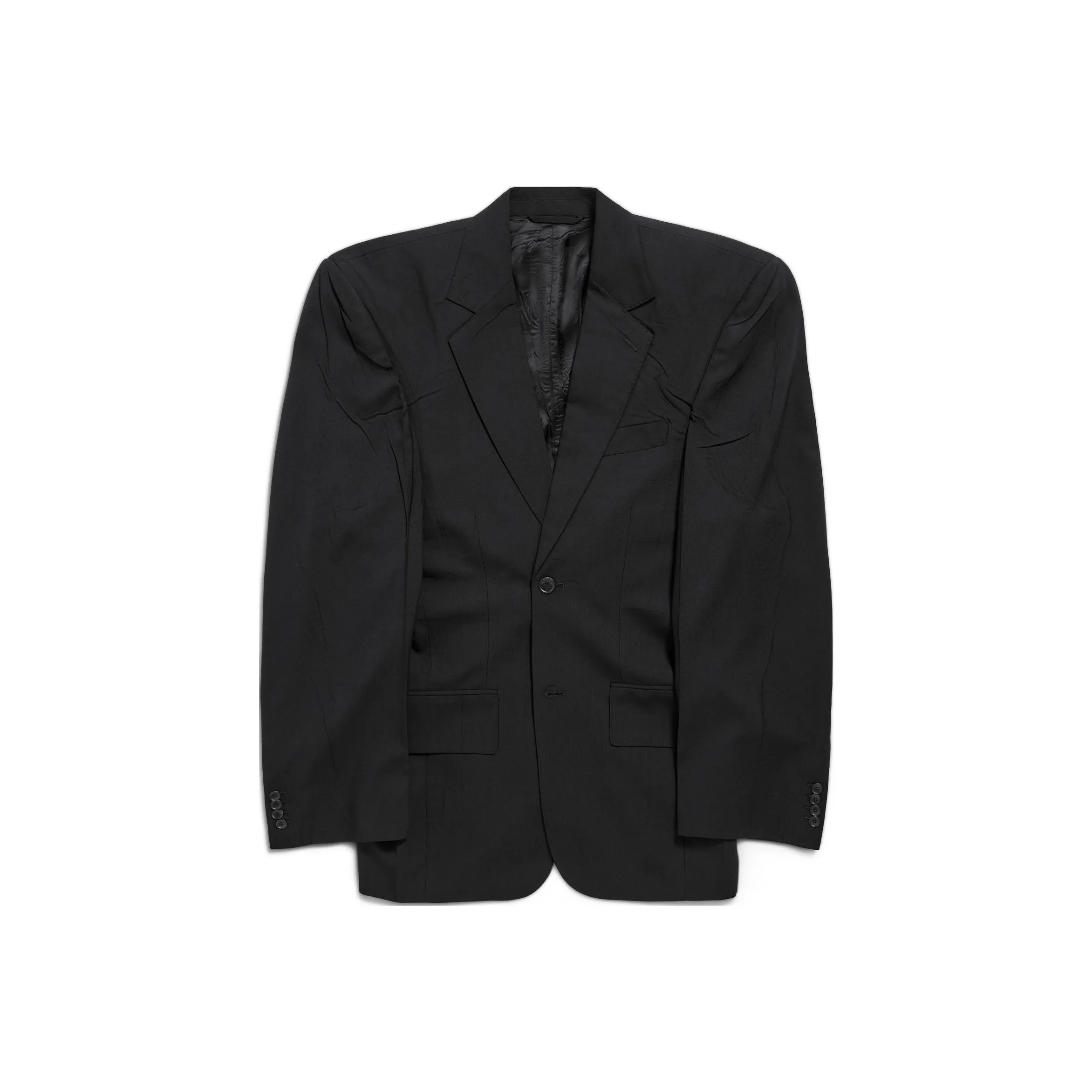 Balenciaga SS24 Business Suit Coat Loose Fit Women's Black