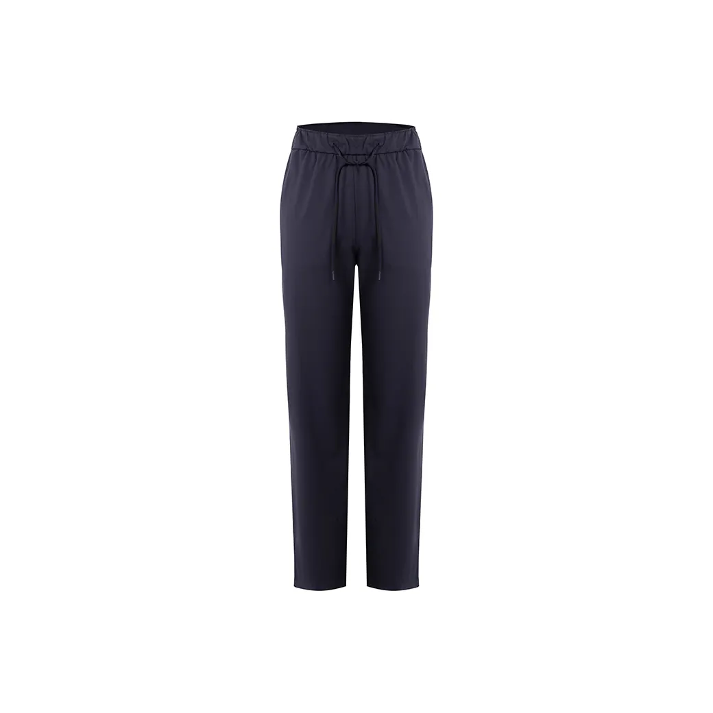 Side Casual Pants Women's Pure Matte Black