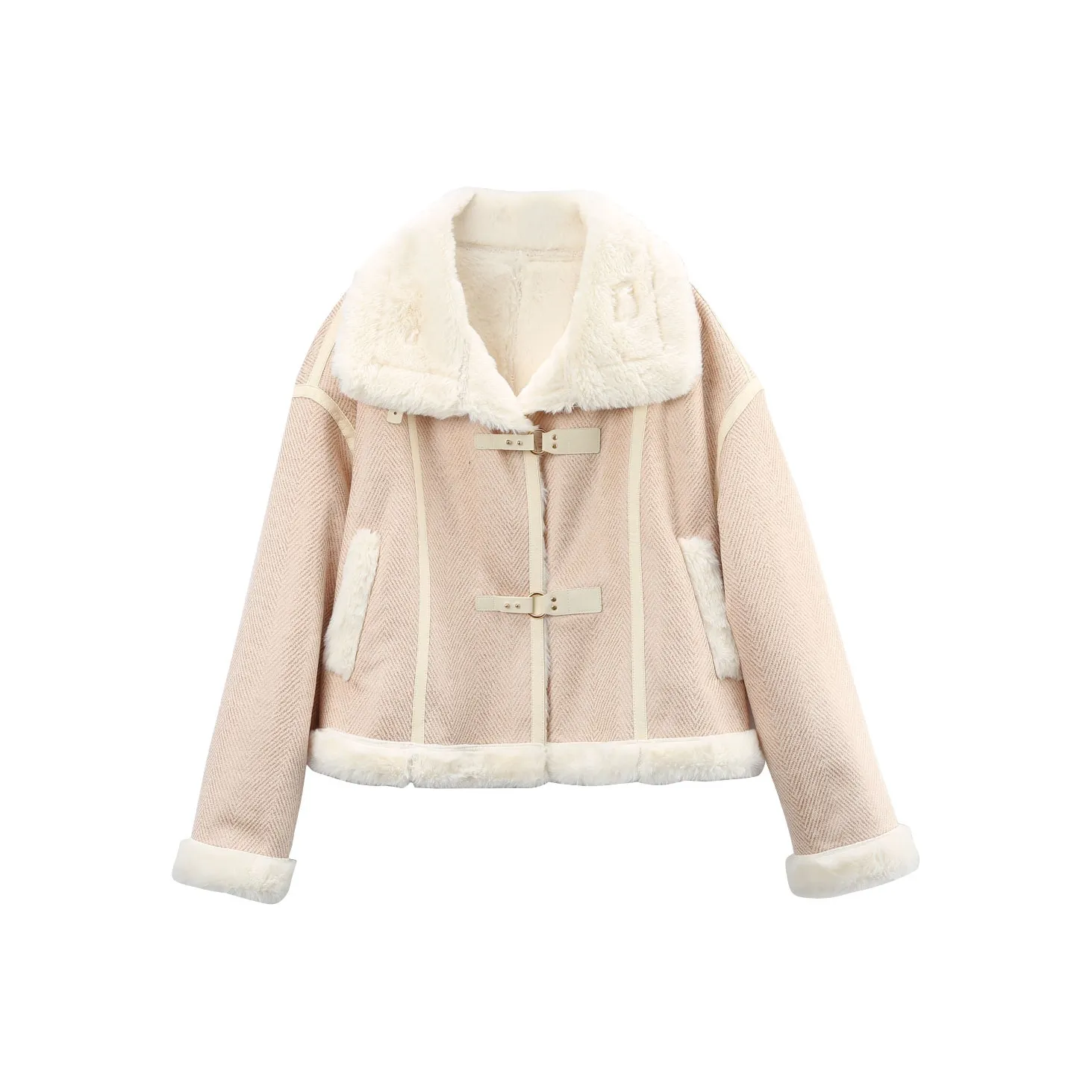 A Paradise For Awakening Leather Jacket Women's Apricot