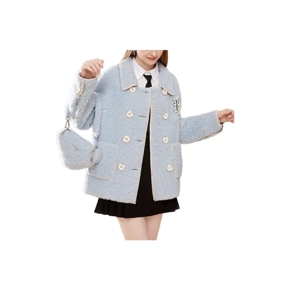 AIVEI Светло-синий Женские меховые изделия