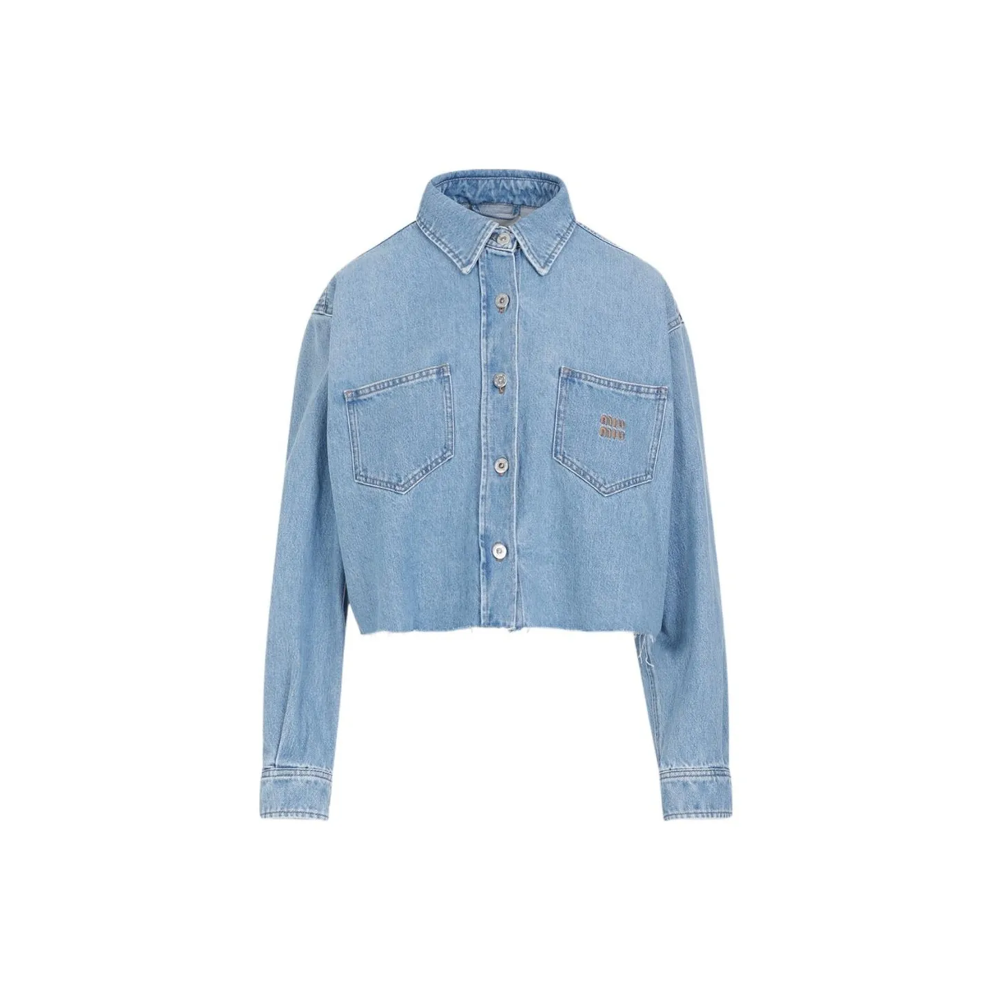 MIU MIU Logo embroidered Denim Jacket