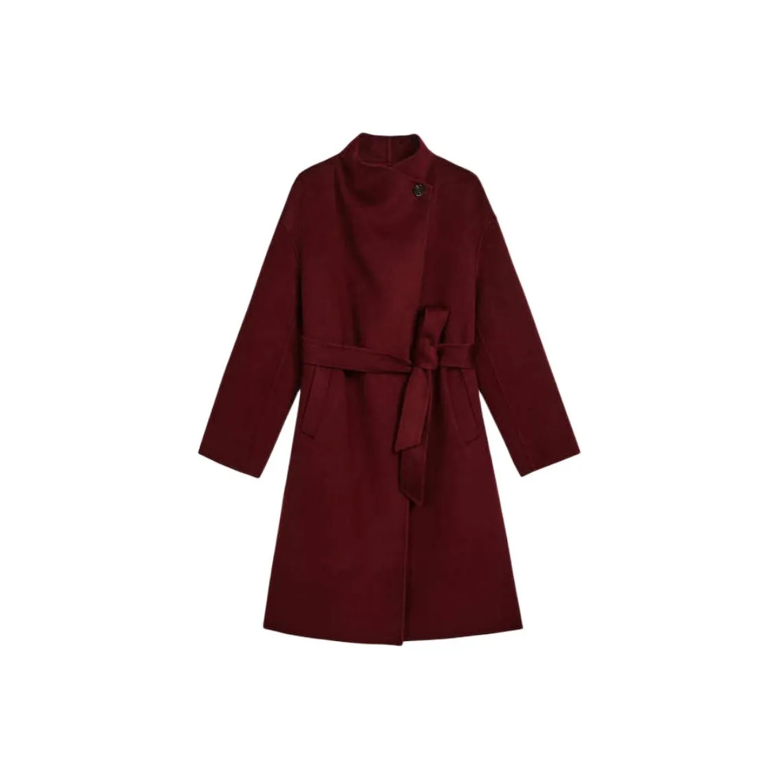 Yiner Бургунди Женское Пальто