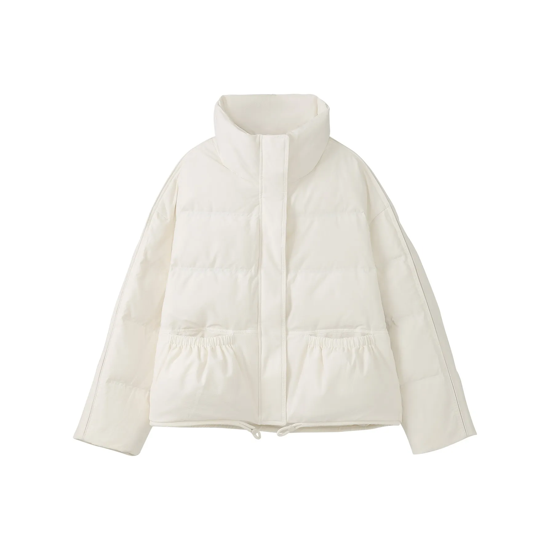 Fstudio Fall And Winter Korean Petite 90 Fill Power White Duck Down Cropped Down Jacket Coat Women's