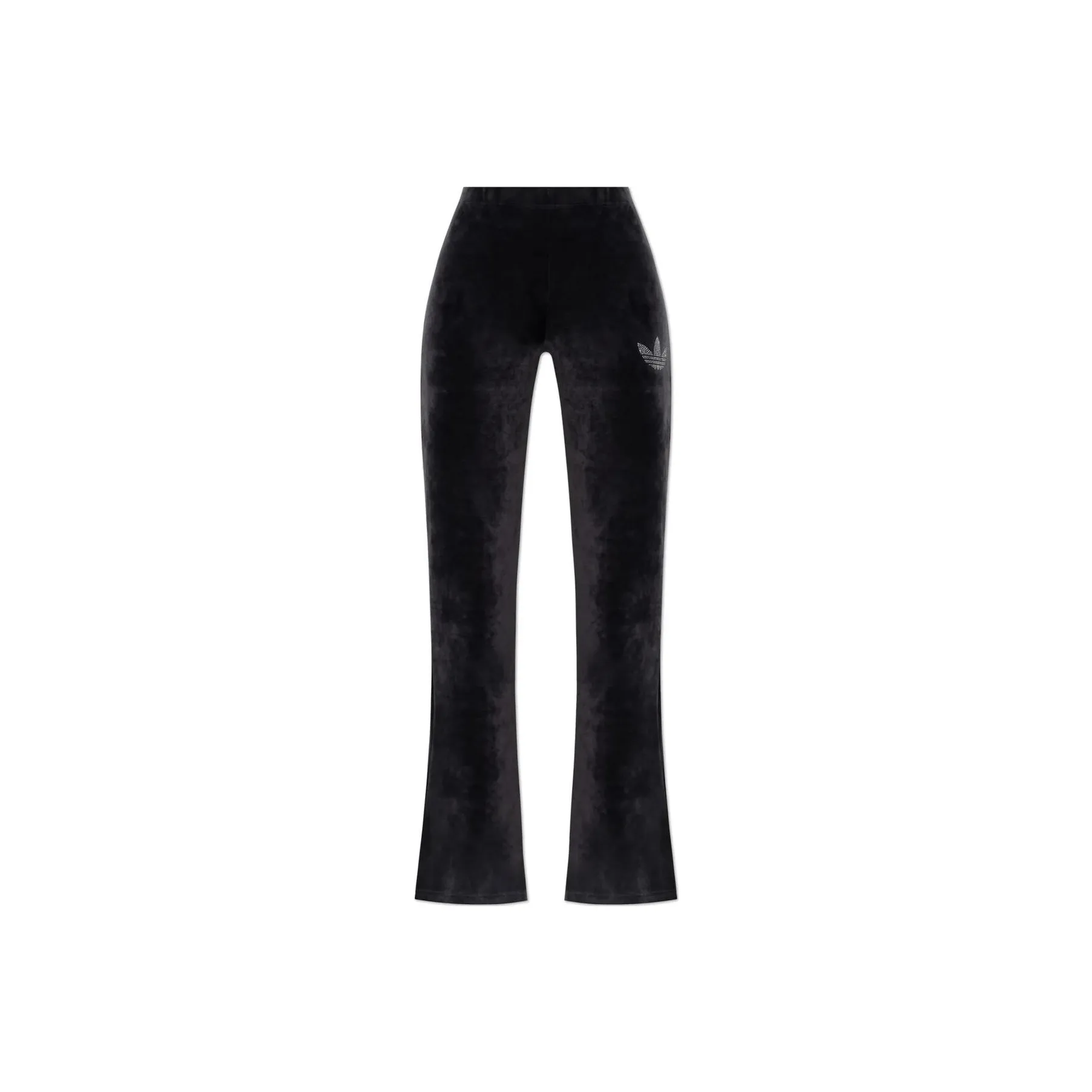 Adidas Originals Velvet Pants With Rhinestone Trefoil