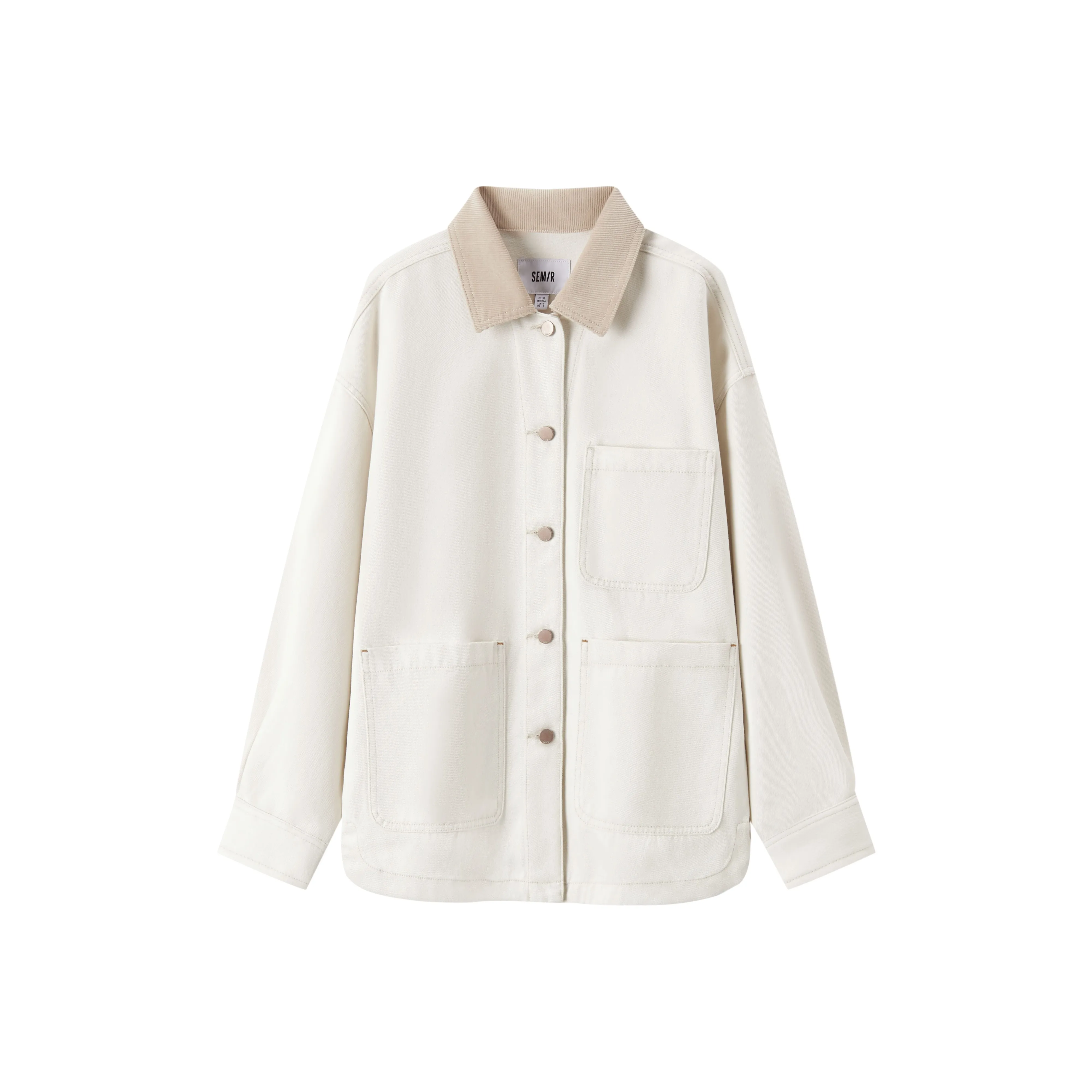 SEM/R Denim Jacket Women's Milk White