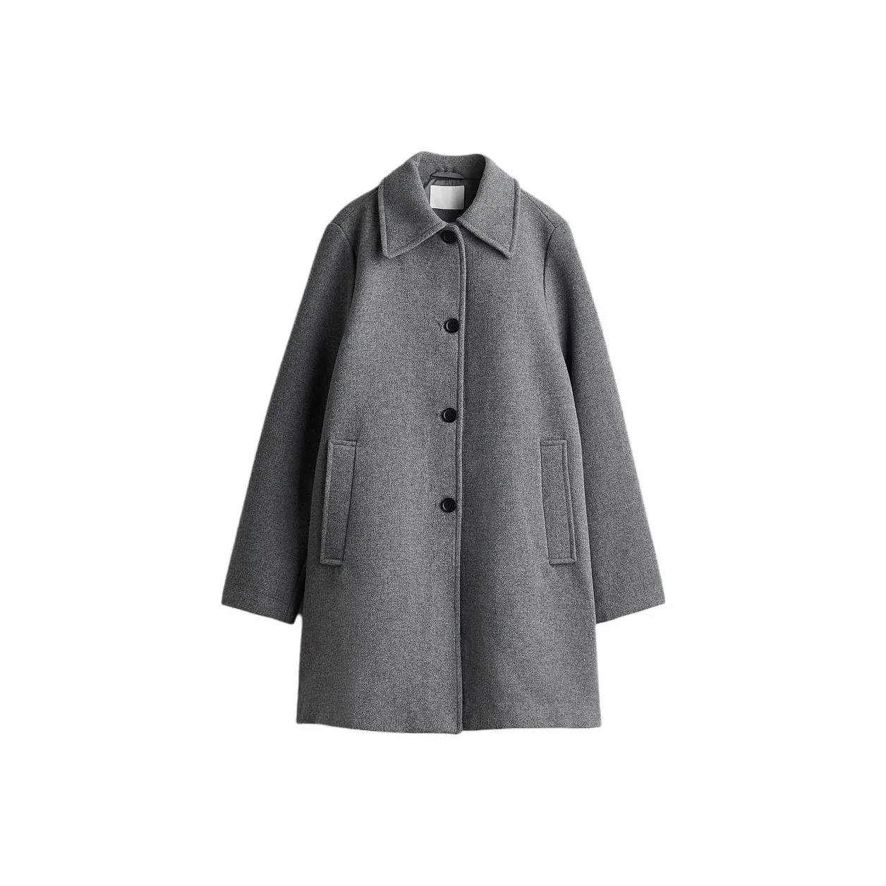 H&M Серое Женское Пальто