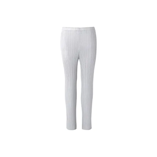Homme Plissé Issey Miyake Серые Женские Повседневные Брюки