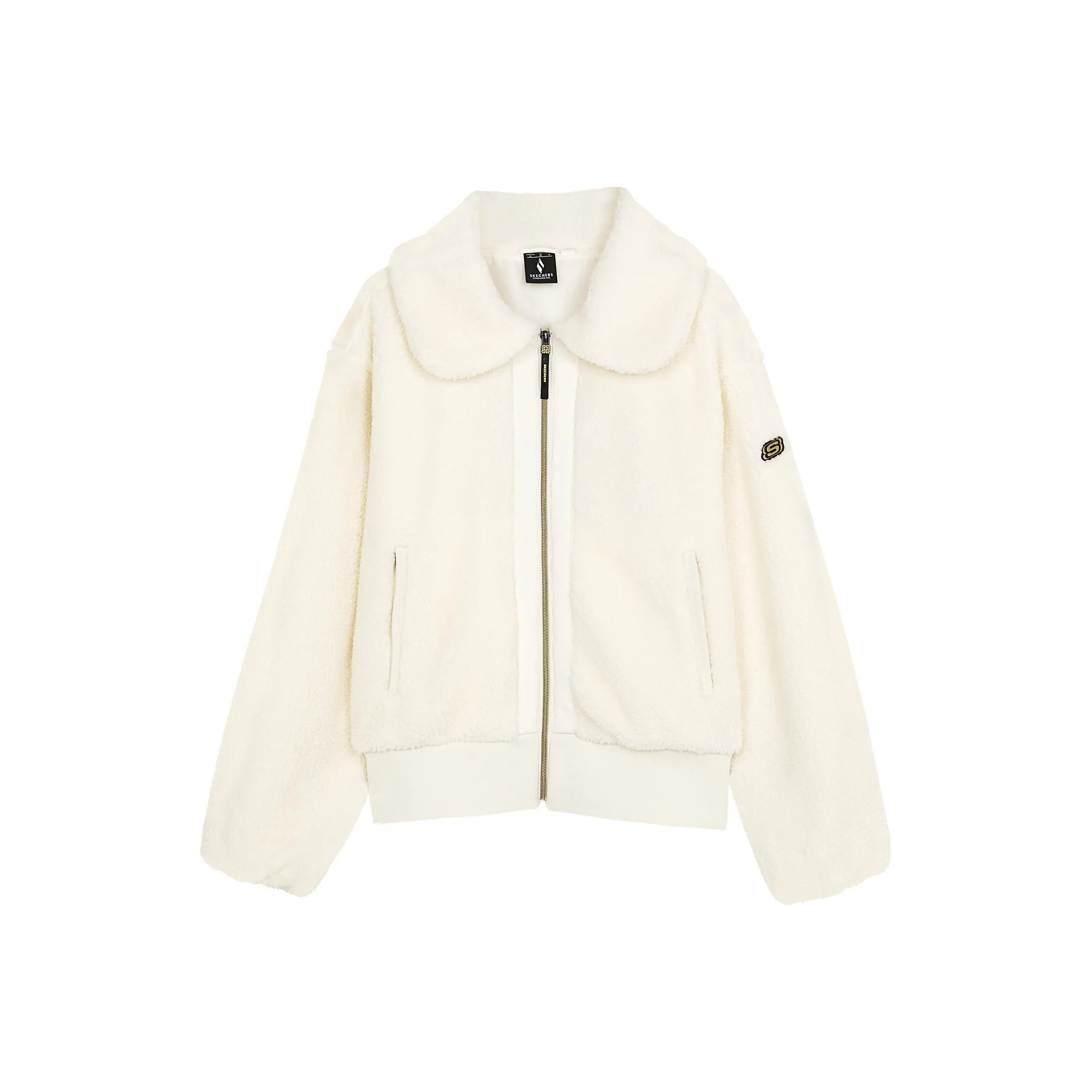 Skechers Velvet Feel Пальто Женское Кремовый Бежевый Белый