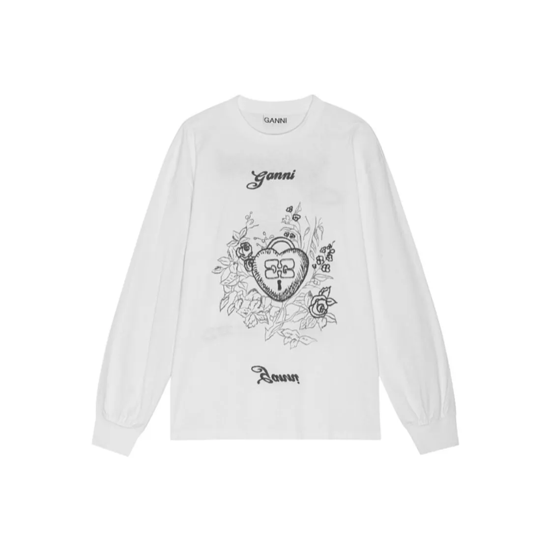 GANNI Re Cut Heavy Long Sleeve T shirt