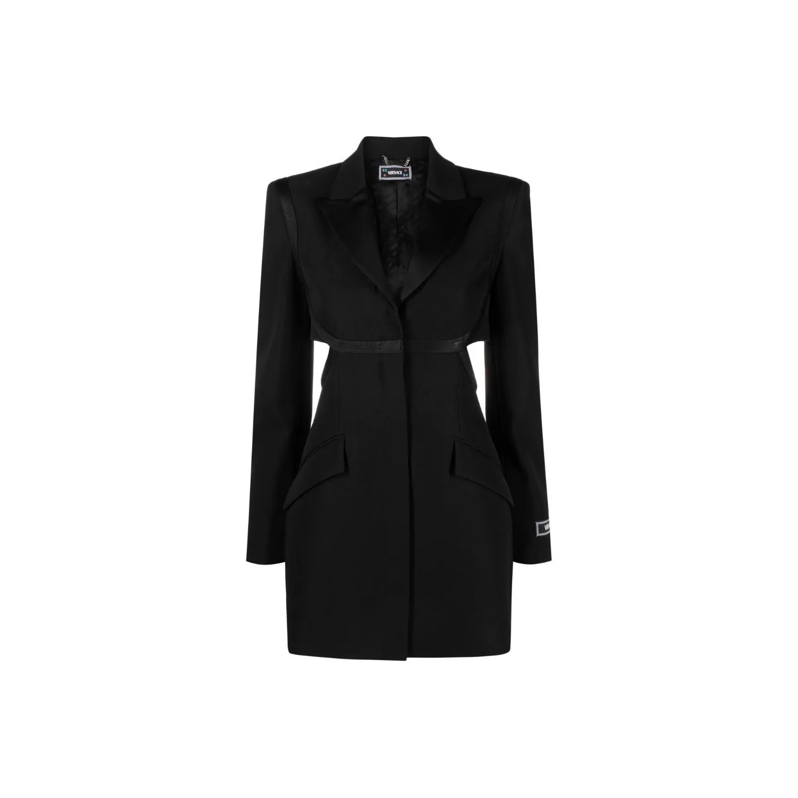 VERSACE Single Breasted Cut Out Blazer Dress