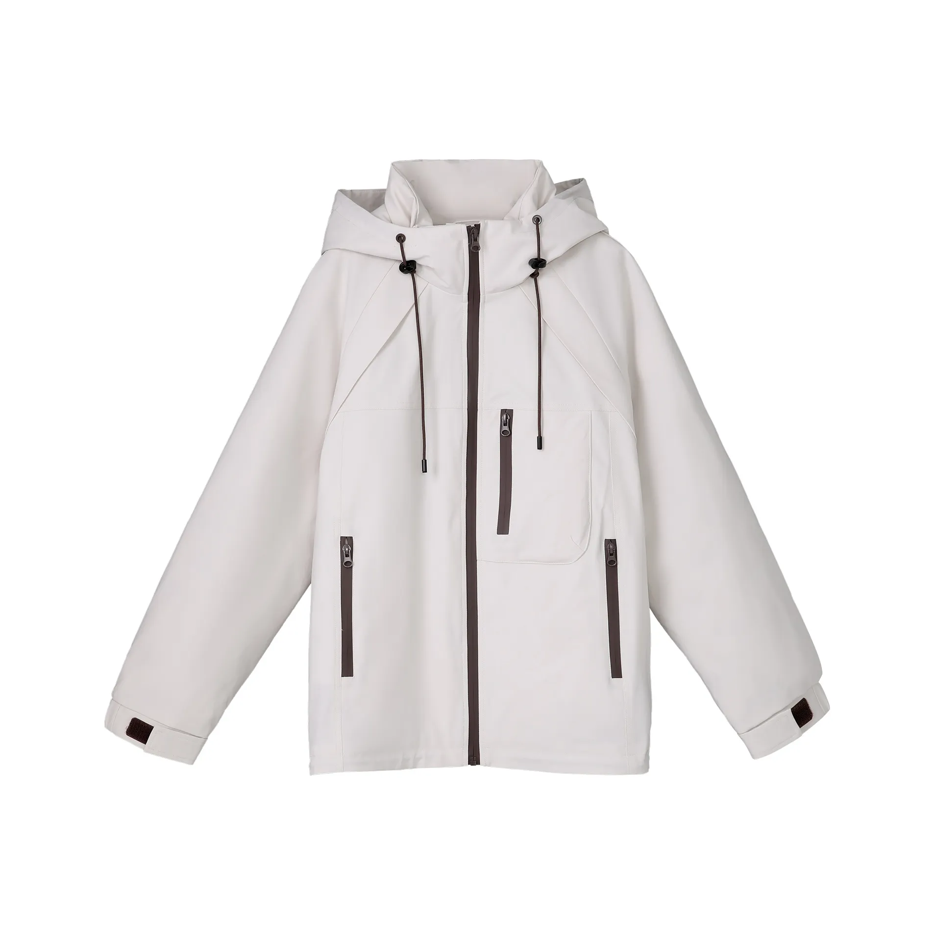 Fstudio Осенний Зимний Корейский Элегантный Укороченный Пуховик Женский Бежевый