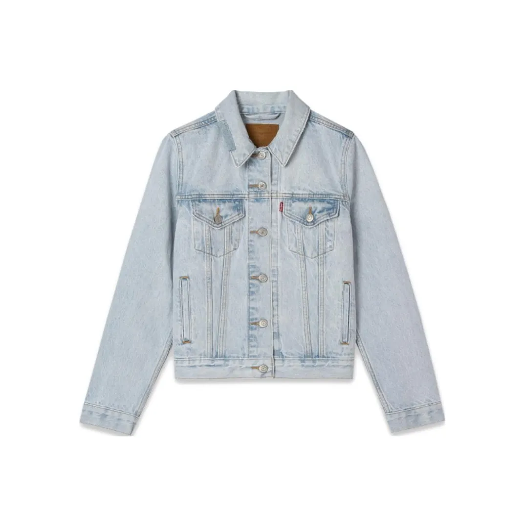 Levi's Denim Куртка Женская Светло-Синяя Моющаяся