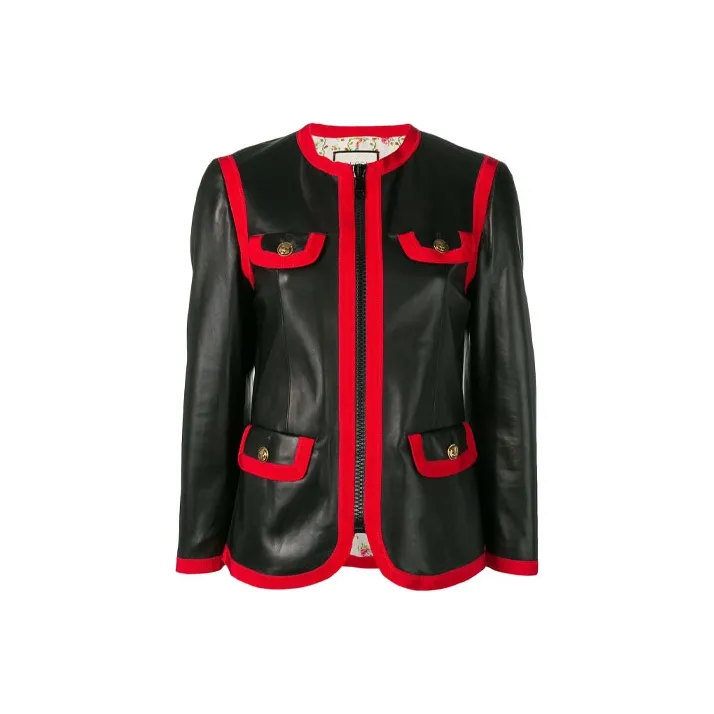 GUCCI Leather Bon Ton Jacket