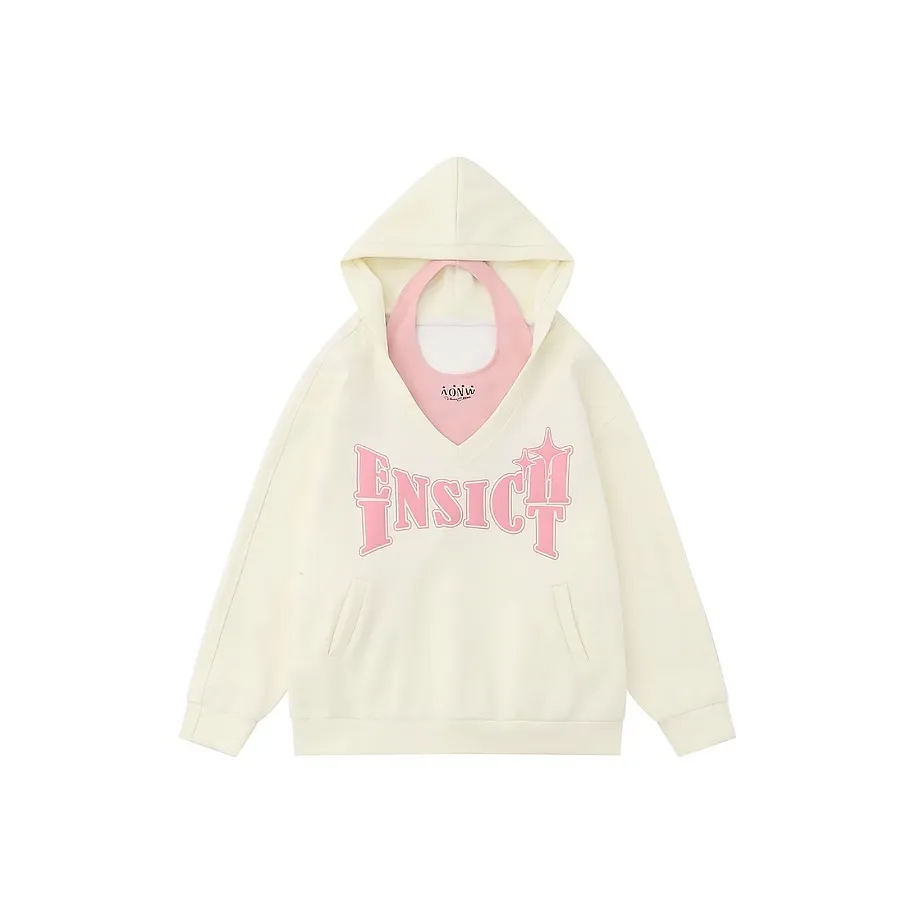 KYKW Sweatshirt Women's Apricot Top+Pink Camisole
