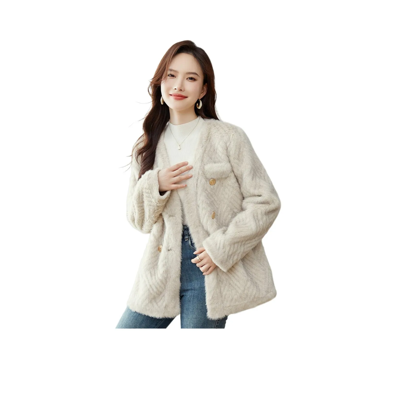 CARBAMMI Белый Женское Пальто