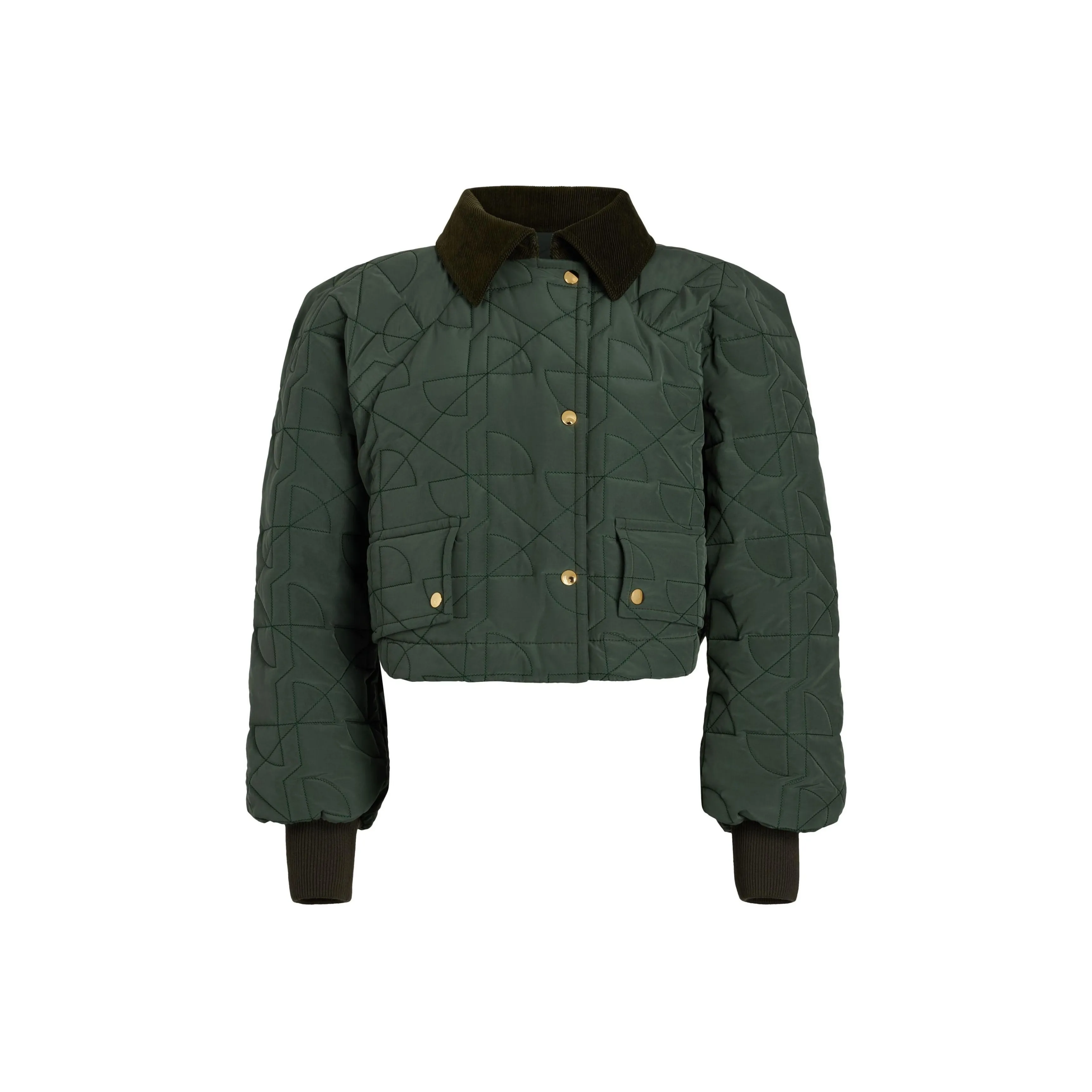 Patou Cropped Quilted Bomber Jacket