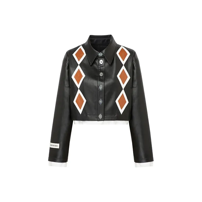 REINEREN Leather Jackets Women's Black