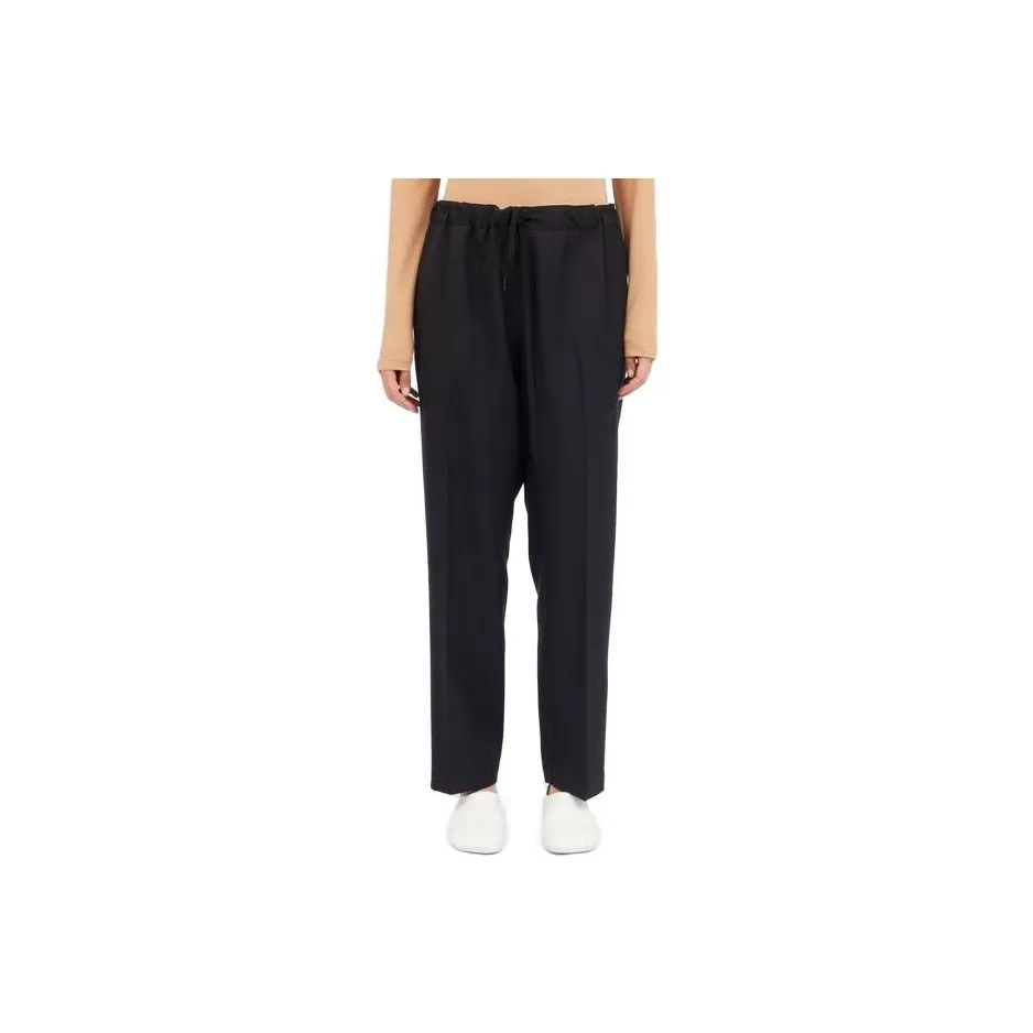 MM6 Maison Margiela Elasticated Drawstring Waist Cropped Trousers