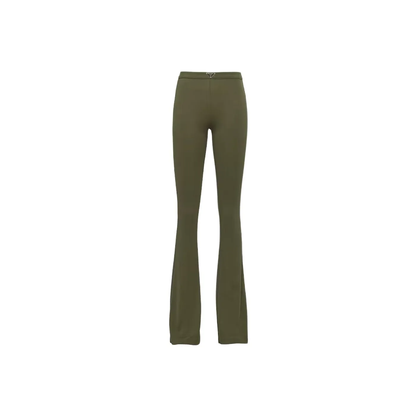 PRADA Triangle logo Cotton Flared Trousers