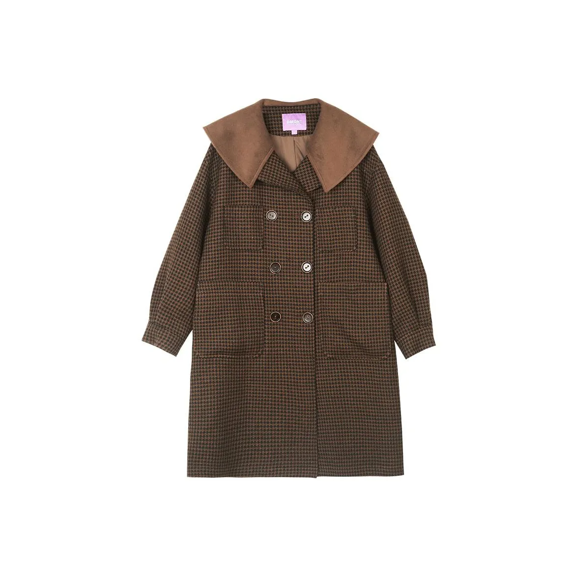 Omont Коричневая клетка Женское пальто