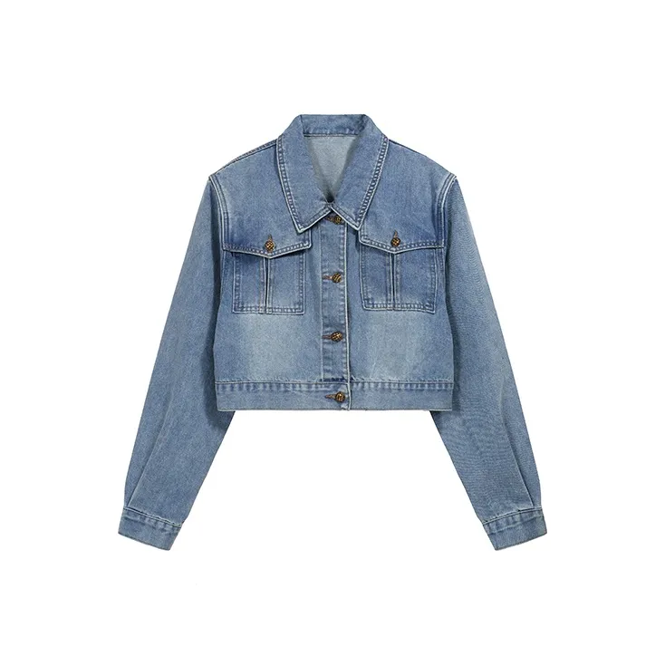 ONE PASS STUDIO Denim Jacket Women's Blue