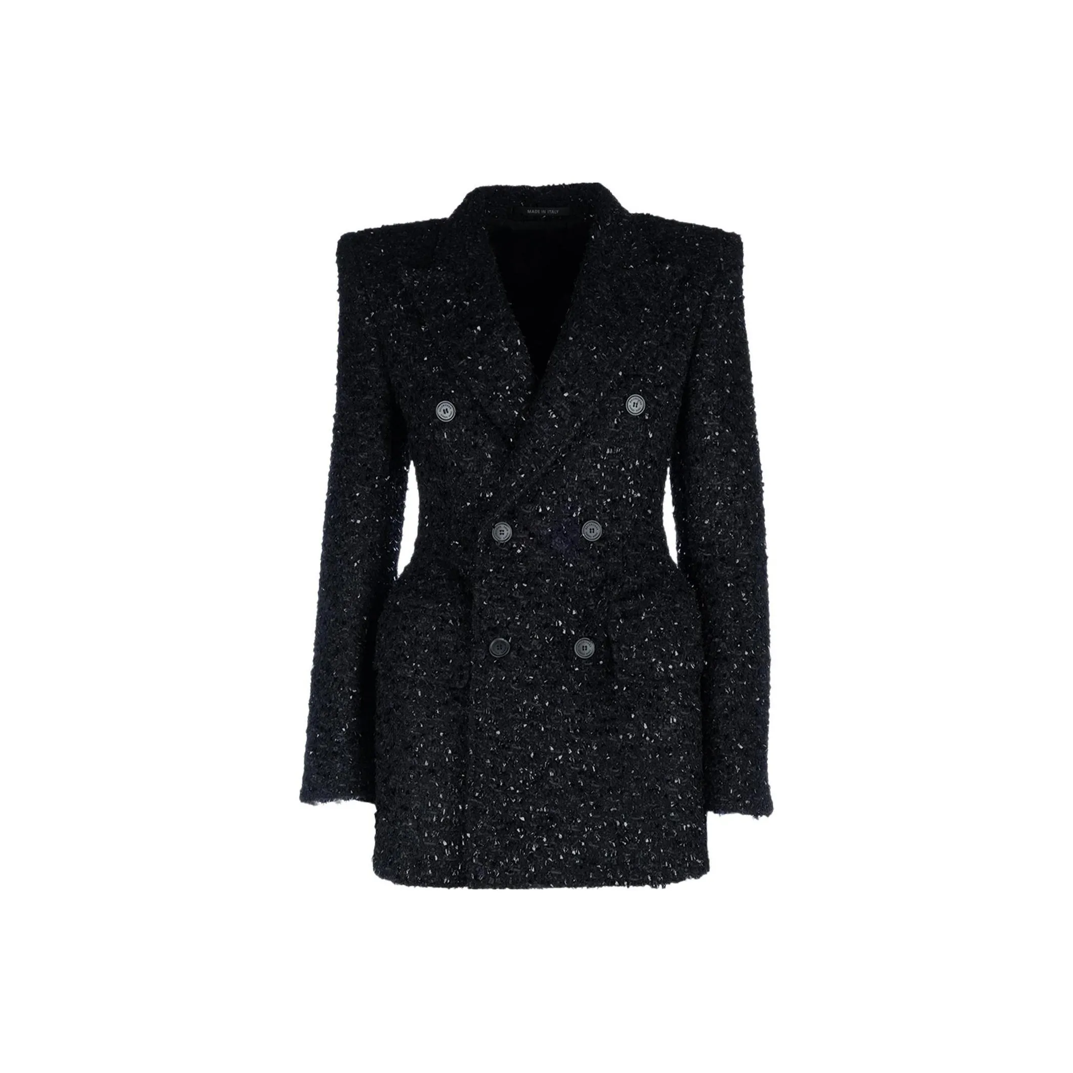 Balenciaga Tweed Button Up Jacket