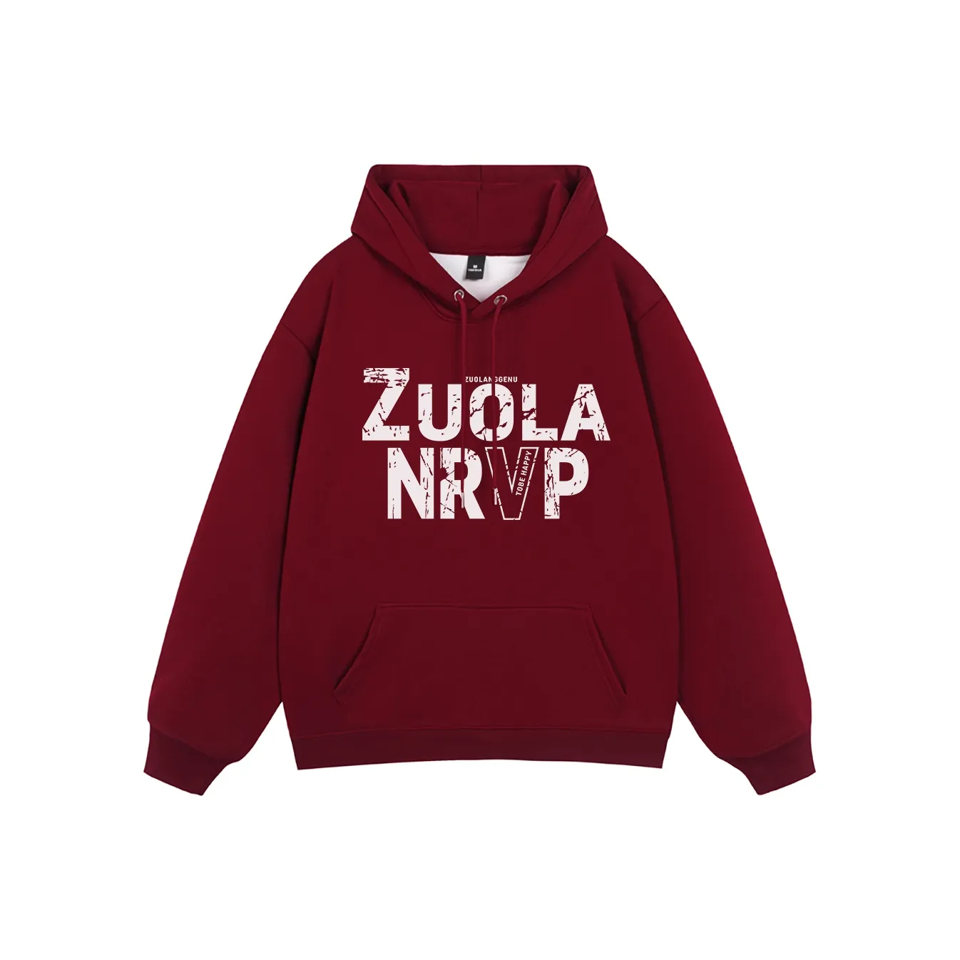 ZUOLANGGENU Толстовка Унисекс Бордовый
