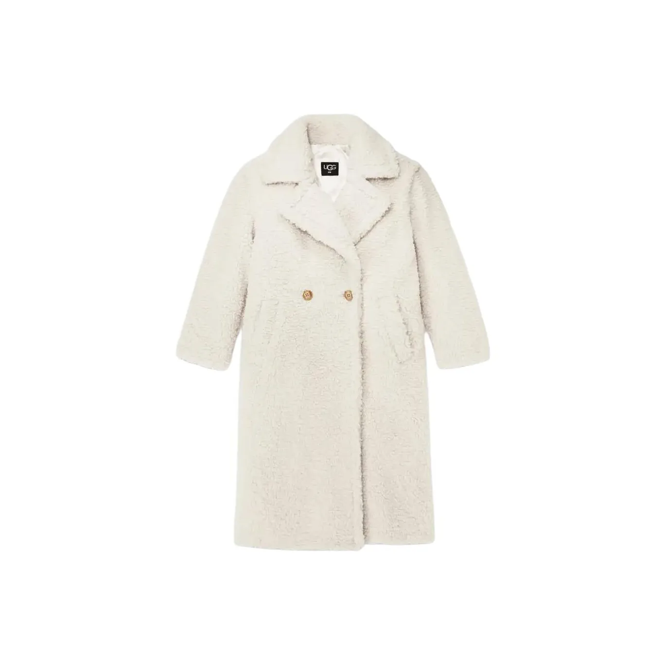UGG Gertrude Long Teddy Coat Женское Белое