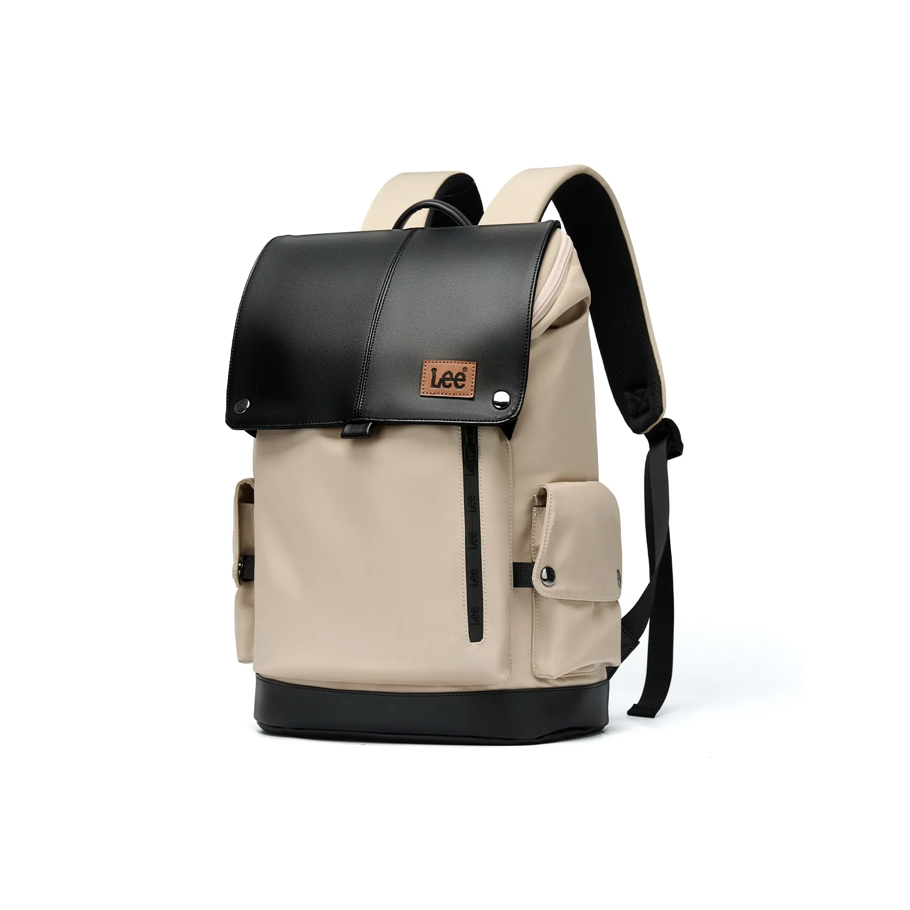 Lee Fabric Business Travel Backpack Men's Apricot Brown