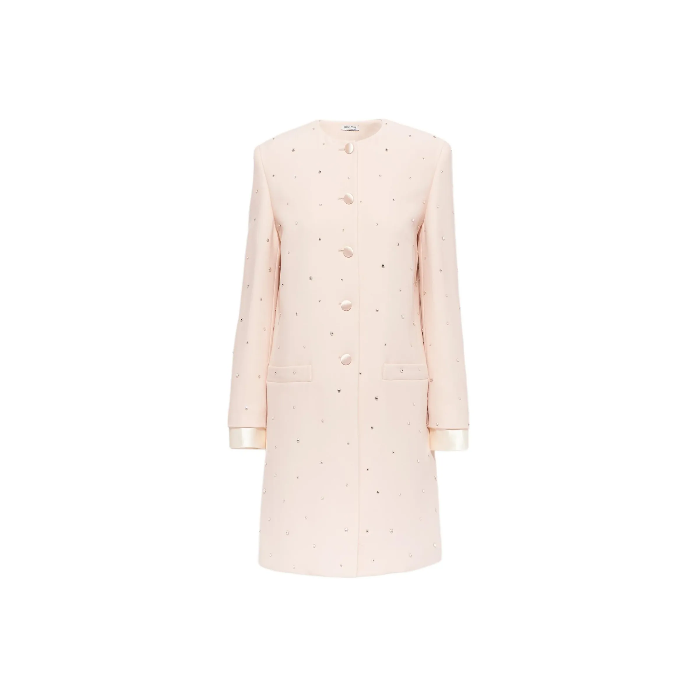 MIU MIU Coats Women's Egg White Stone Color