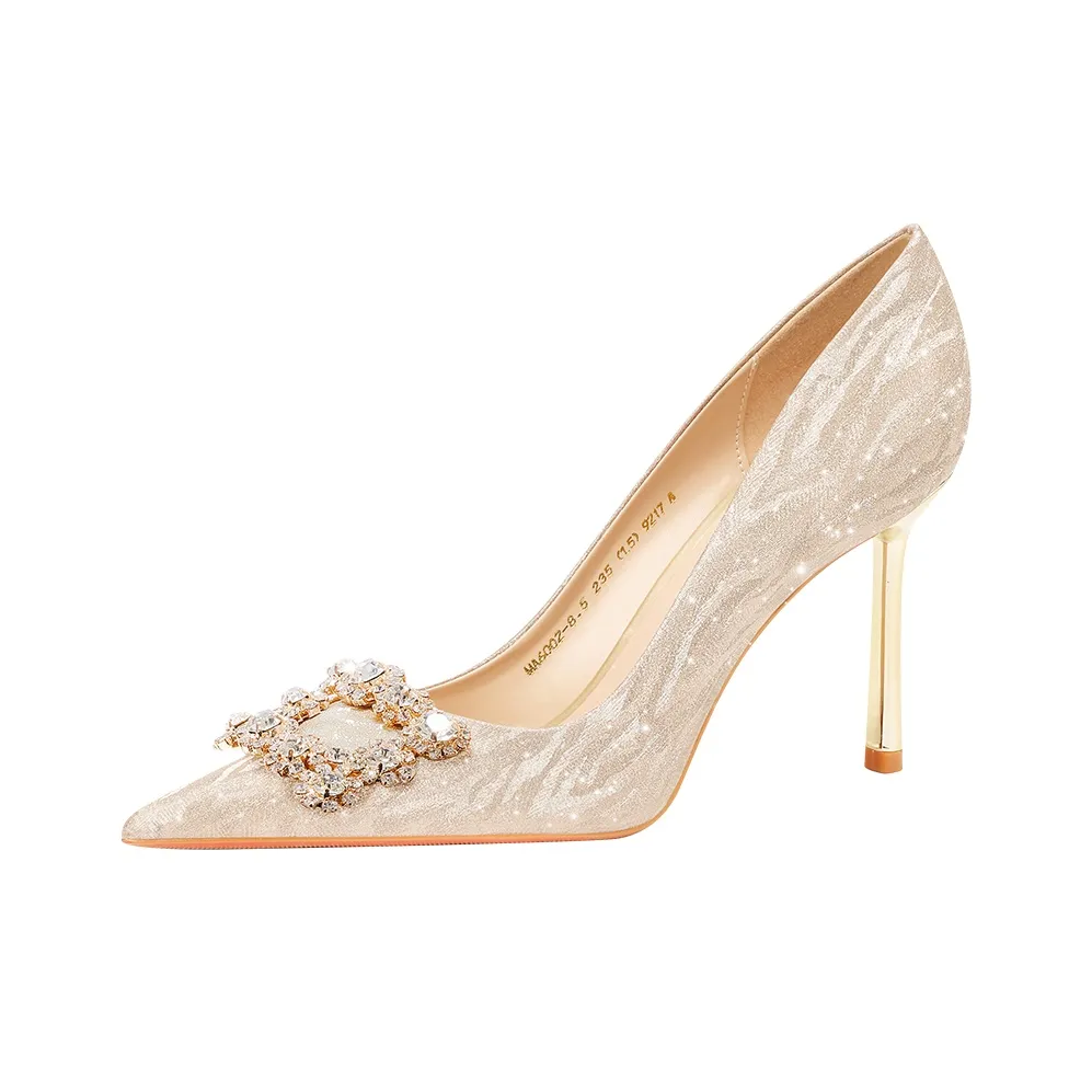 Lan Miao Узкий каблук Высокие каблуки Женские Золото