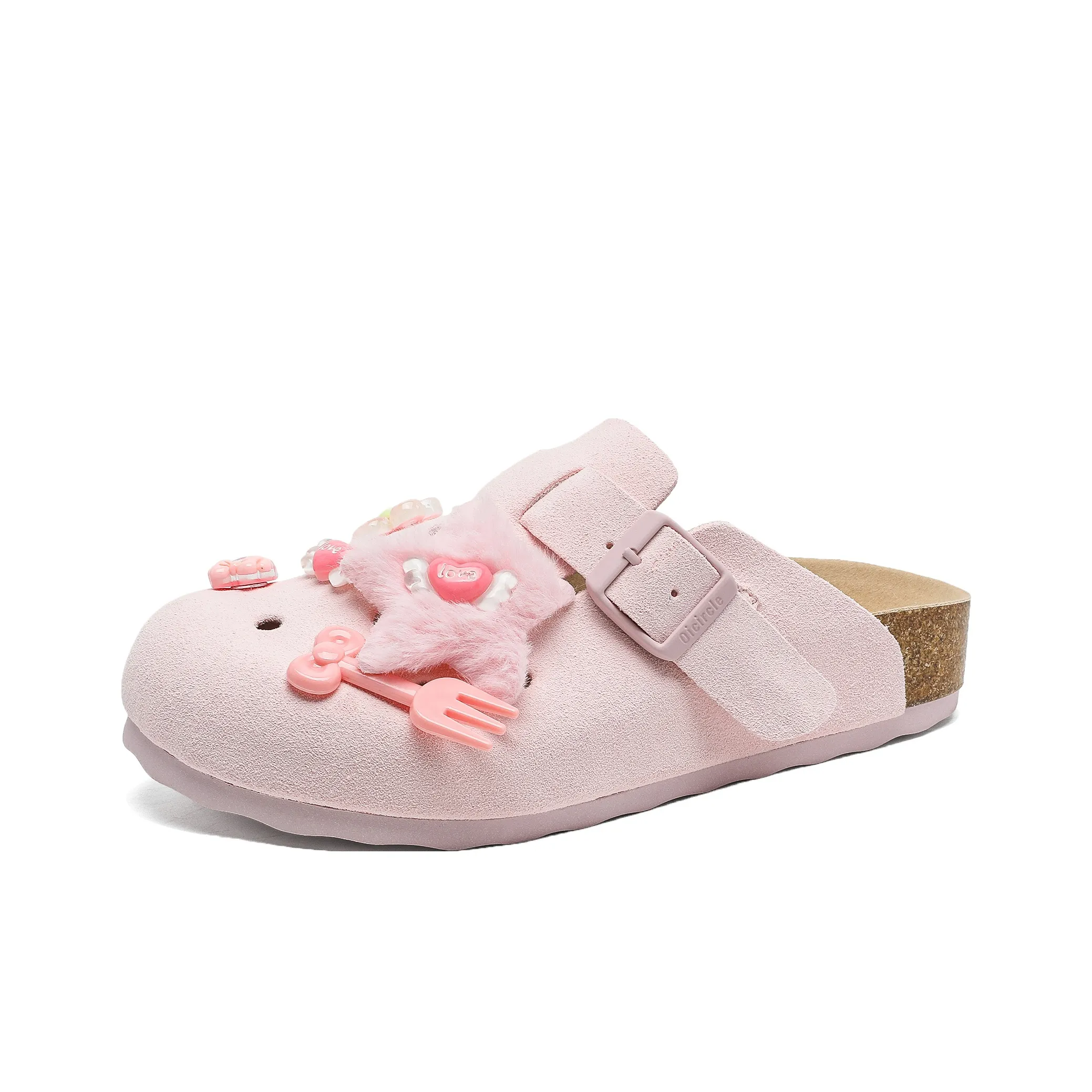 OICIRCLE Резиновая подошва шов противоскользящие домашние тапочки женские розовые