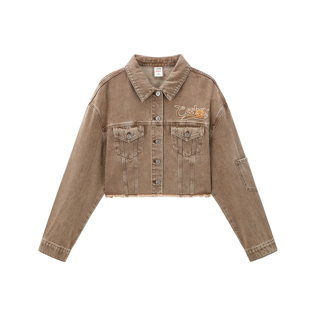 LEDIN Denim Jacket Women's Brown