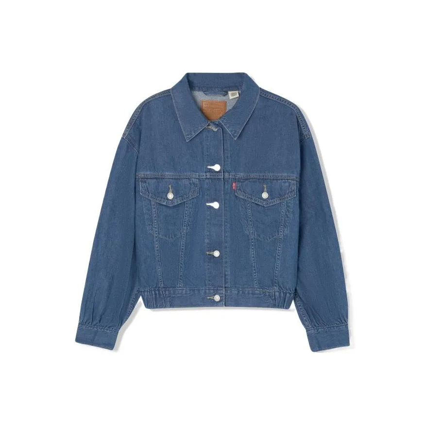 Levis SS22 Loose Fit Denim Jacket Women's Blue Левис SS22 Свободный крой Джинсовая куртка Женская Синяя