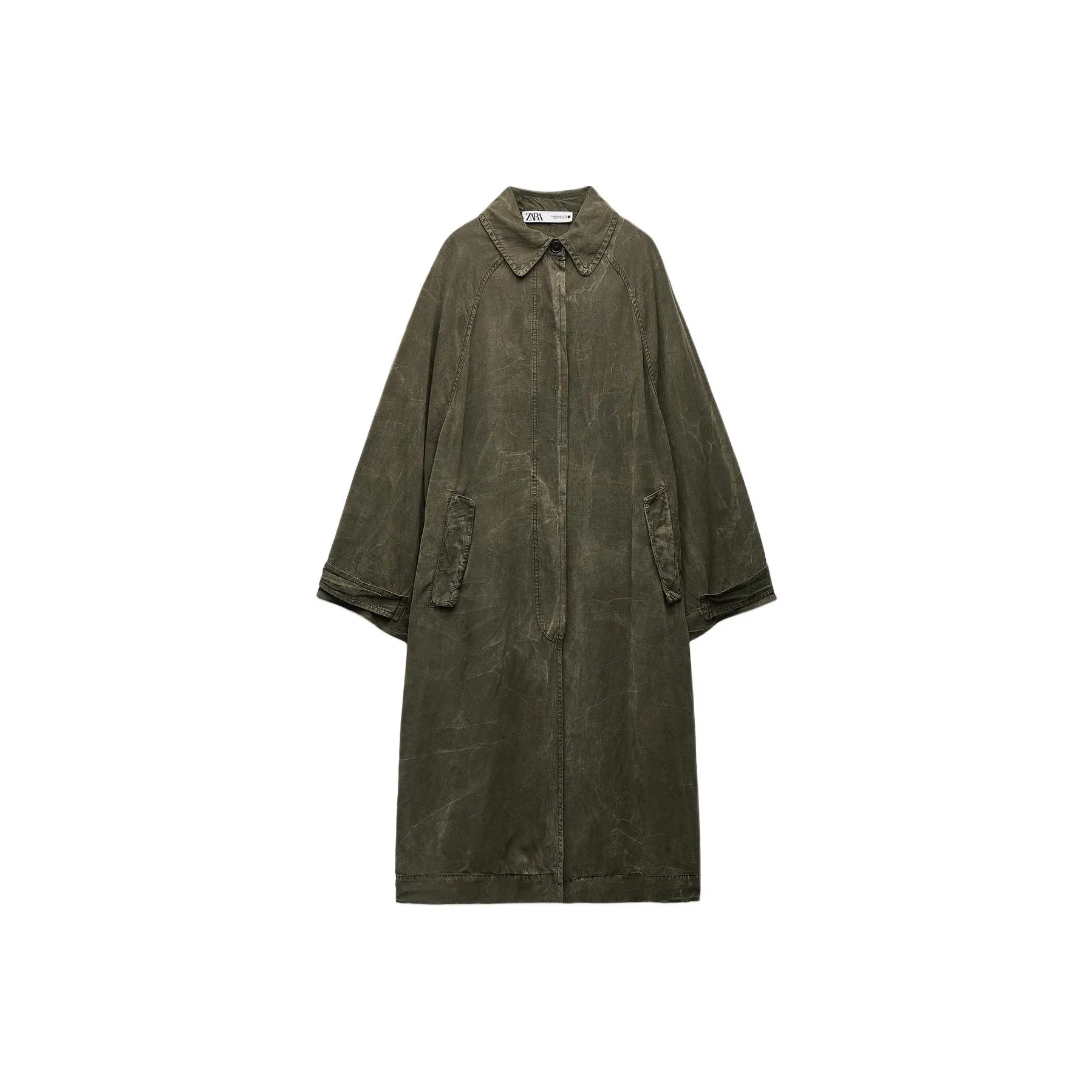 ZARA Trench Coats Women's Khaki